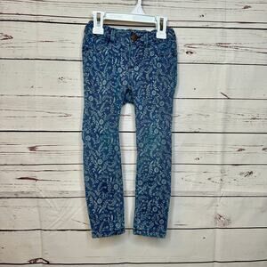 Old Navy Denim Floral Print Ballerina Pants Size 4 T